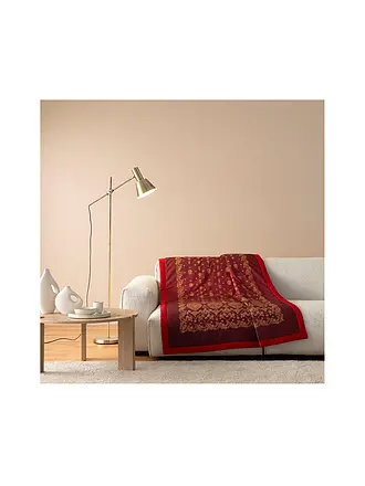 BASSETTI | Tagesdecke - Plaid 135x190cm GOLD DECOR Rot | 